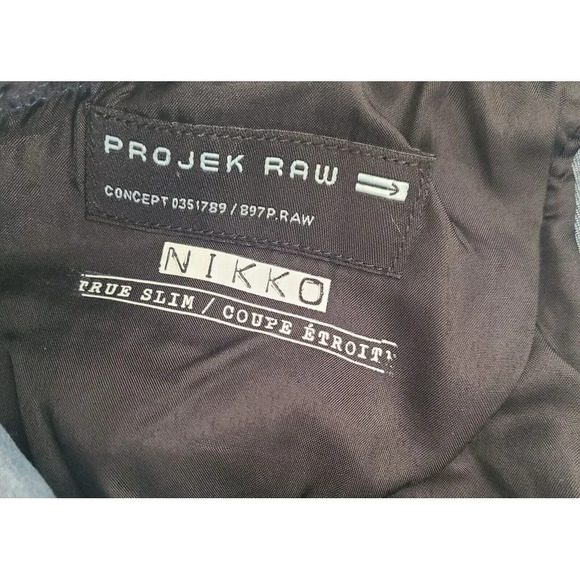 Men jeans Projek Raw Nikko Slim AUTHENTIC Stretch Soft diesel 36/32 - Picture 8 of 9